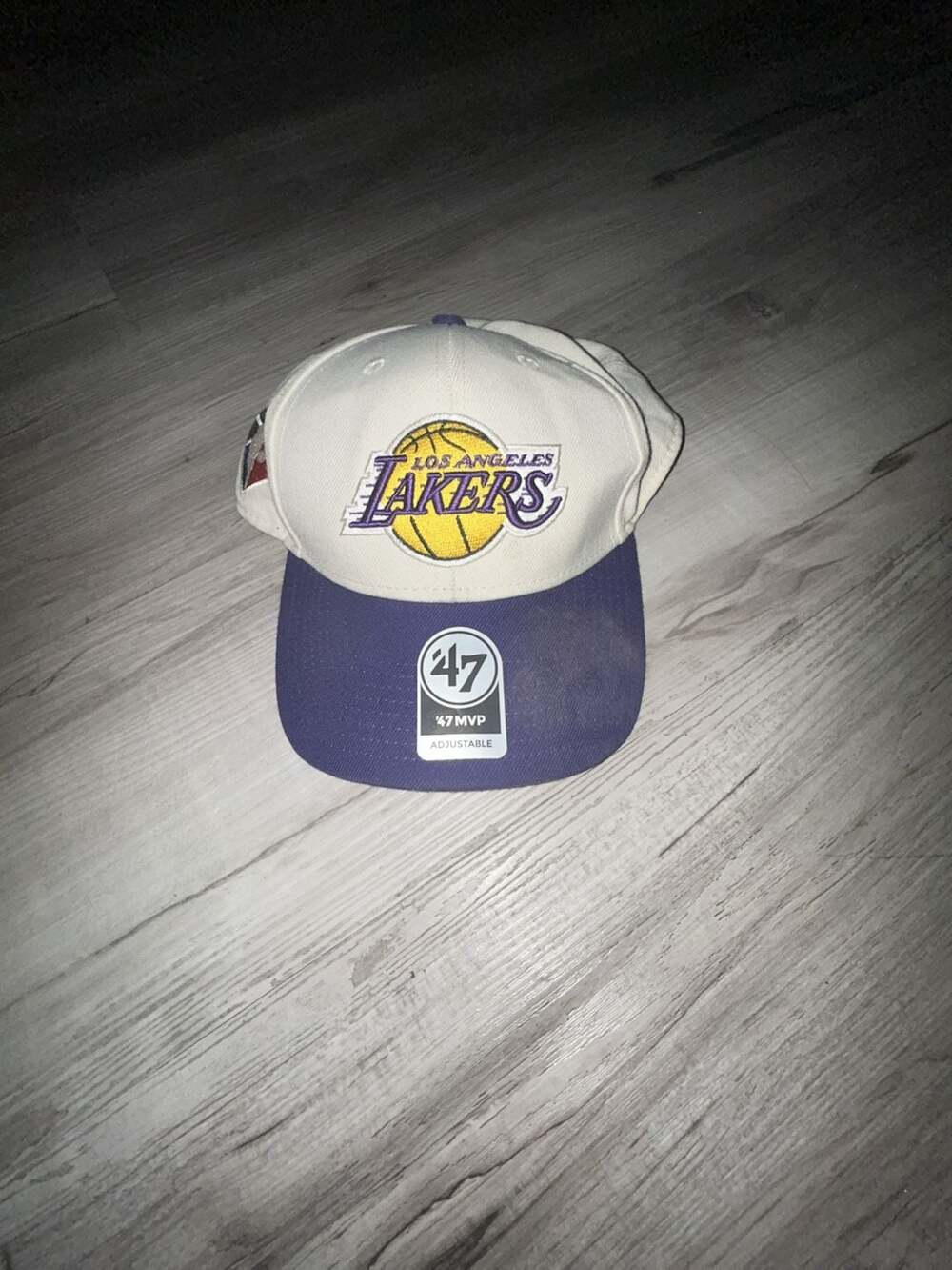 '47 Brand MVP Los Angeles Lakers Two-Tone Cream and Purple Adjustable Hat